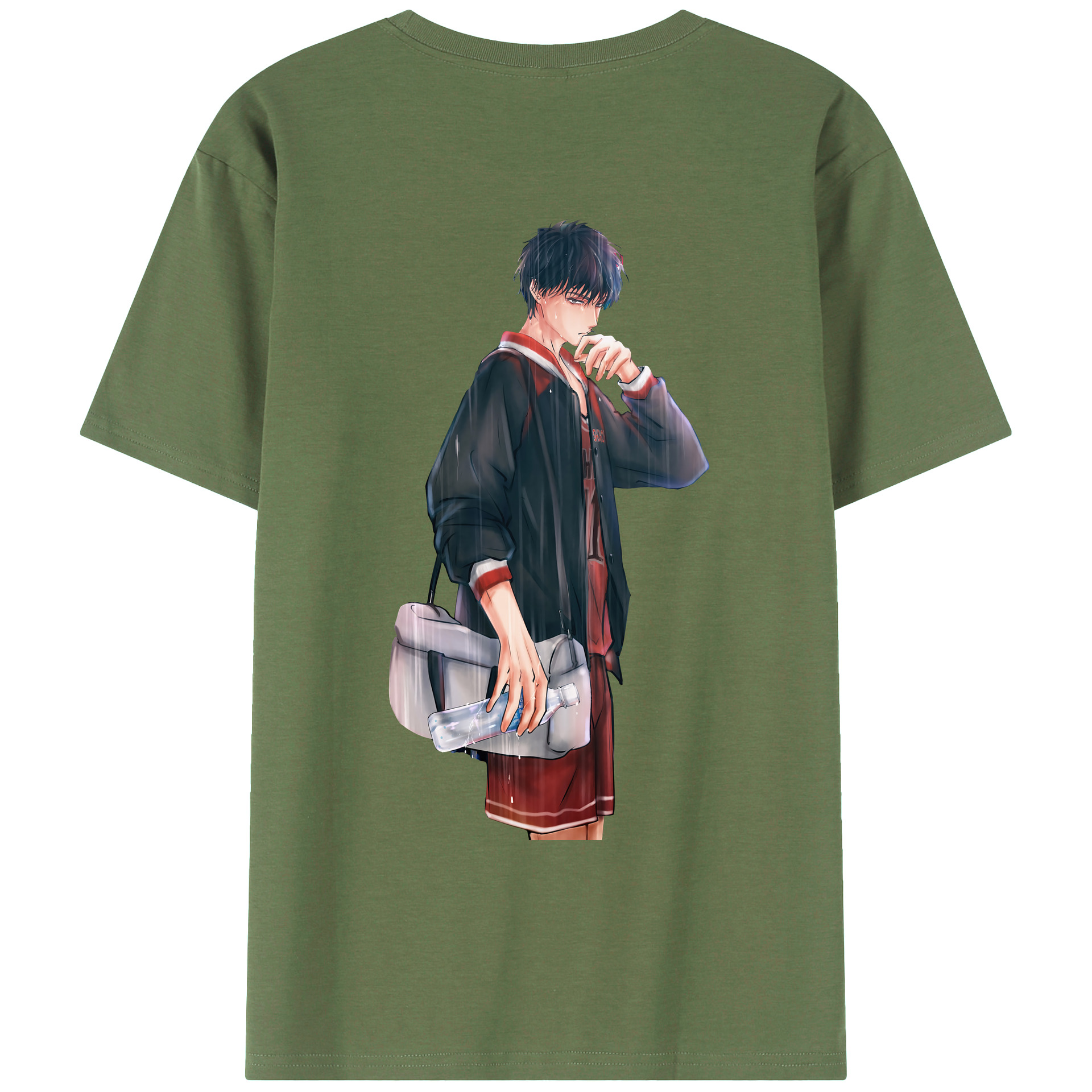 （画像用） SLAM DUNK／スラムダンク 綿100％ メンズ半袖Tシャツ（バックプリント） 通気性